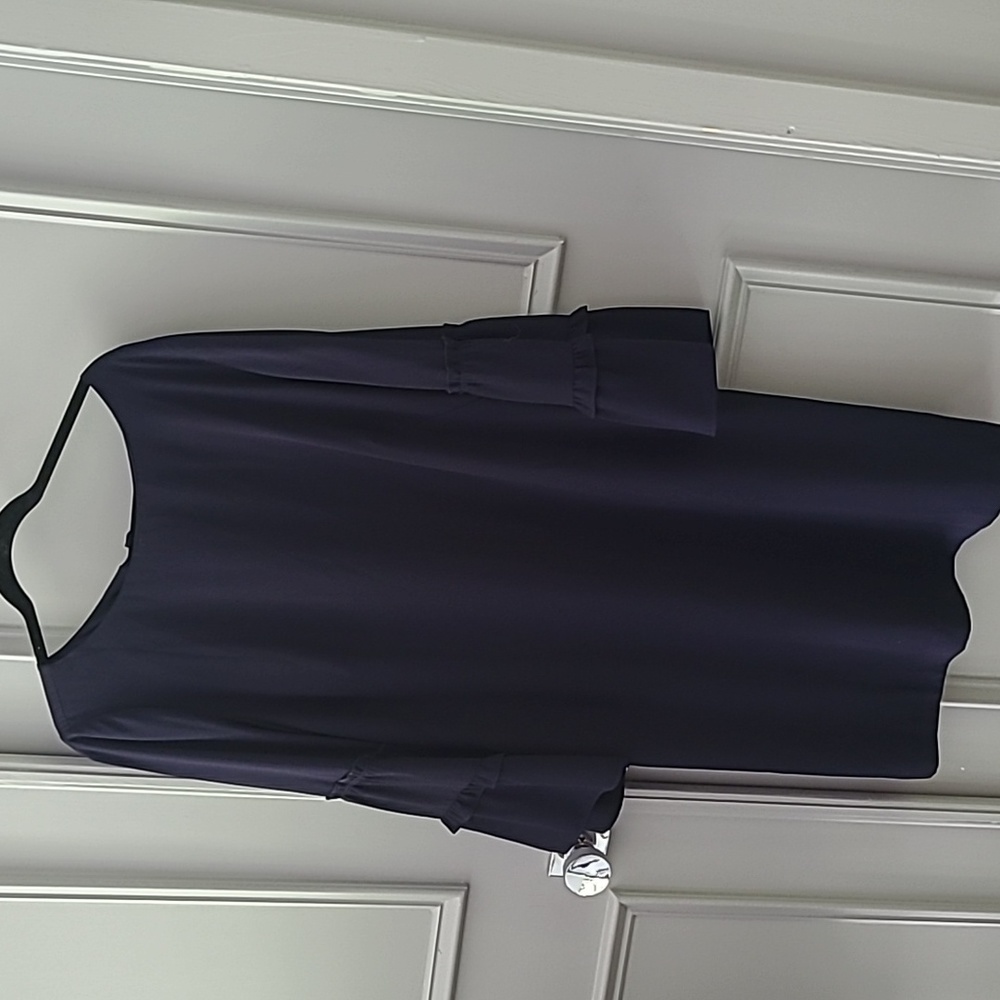 Blue sheath dree with bell ruffled sleeves size 16 hardly worn